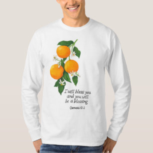 T-shirt Orange Fruit Genèse 12:2