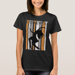 T-shirt Orange Girls Danse Anniversaire Retro Colorful Gro