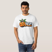 T-shirt orange, graffiti, fruit, street art, urban (Devant entier)