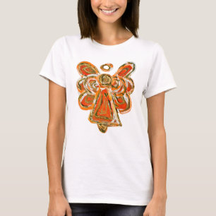 T-shirt Orange Guardian Angel Custom Holiday Art