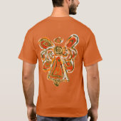T-shirt Orange Guardian Angel Custom Holiday Art (Dos)