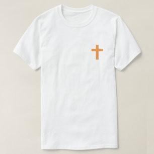 T-shirt Orange Je Crois En Jésus T-Chemise