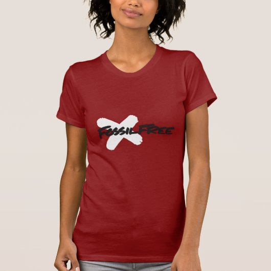 T-shirt orange libre de fossile (Devant)