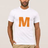 T-shirt Orange Monogramme Nom propre Remplacer le texte in (Devant)
