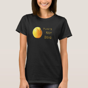 T-shirt Orange Morceau De Fruit Avec Mohawk Et Mots Punk's