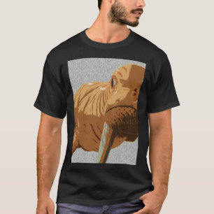 T-shirt Orange motif walrus design