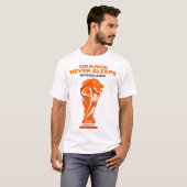 T-shirt Orange Ne Dort Jamais (Devant entier)