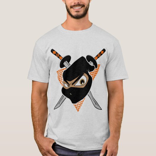 T-shirt Orange Ninja Puissant (Devant)