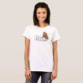 T-shirt Orange Papillon Laitier maman (Devant entier)