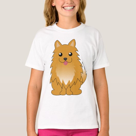 T-shirt Orange Pomeranian (Devant)