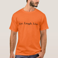 T-shirt orange pour les hommes et femmes - vivez.