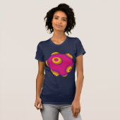 T-shirt Orange pourpre rose de ClumpBubble (Devant entier)