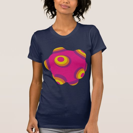 T-shirt Orange pourpre rose de ClumpBubble (Devant)