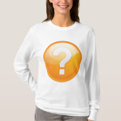 T-shirt Orange Question Mark Bold Modern Symbol (Devant)