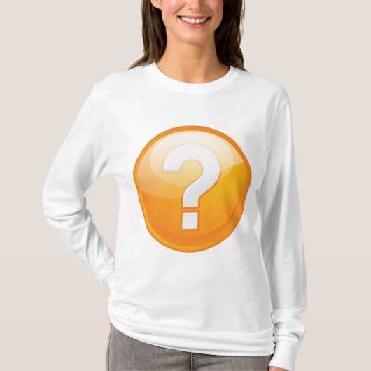 T-shirt Orange Question Mark Bold Modern Symbol (Devant)