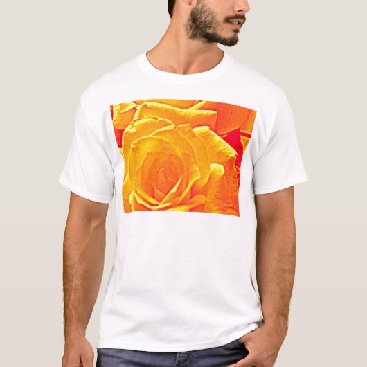T-shirt orange rose fluorescent (Devant)