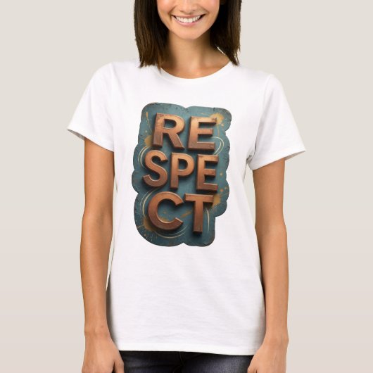 T-shirt Orange Snappy impression RESPECT (Devant)