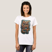 T-shirt Orange Snappy impression RESPECT (Devant entier)