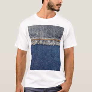 T-shirt Orange Stitch, Double Denim Patch.