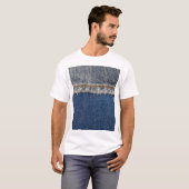 T-shirt Orange Stitch, Double Denim Patch. (Devant entier)