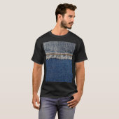 T-shirt Orange Stitch, Double Denim Patch. (Devant entier)