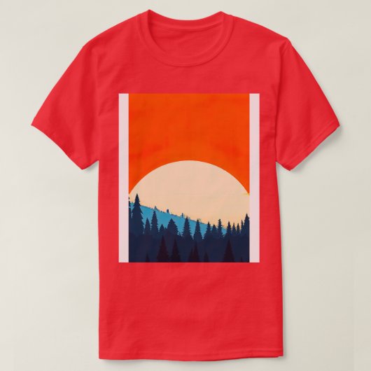 T-shirt Orange Sundown 2 (Design devant)
