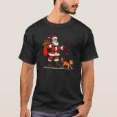 T-shirt Orange Tabby Chat Santa Claus Amusant Animaux de N (Devant)