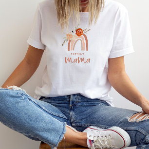 T-shirt Orange Terracotta Boho   Mama Rainbow