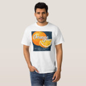 T-shirt Orange Vintage Fruit Étiquette Retro (Devant entier)