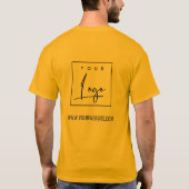 T-shirt Orange Yellow Business Ajouter Votre Nom Logo Site (Dos)
