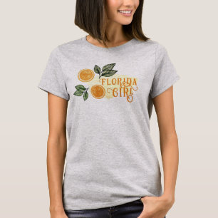 T-shirt Oranges Agrumes Fruit Aquarelle Floride Fille