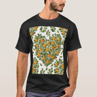 T-shirt Oranges cardiaques : Branches vertes Amour.