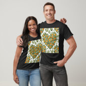 T-shirt Oranges cardiaques : Branches vertes Amour. (Unisexe)