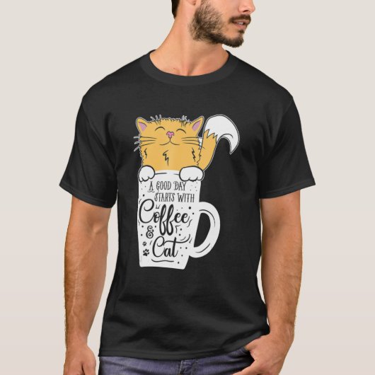 T-shirt Oranges Chats Café Mug Chats (Devant)