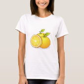 T-shirt Oranges juteuses art de fruit (Devant)
