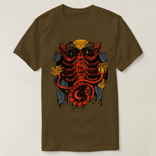 T-shirt Orangrey Mystic Scorpio Zodiac (Design devant)