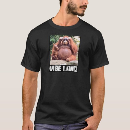 T-shirt Orangutan avec lunettes de soleil Vibe Meme (Devant)