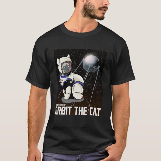 T-shirt Orbit le chat rétro (Devant)