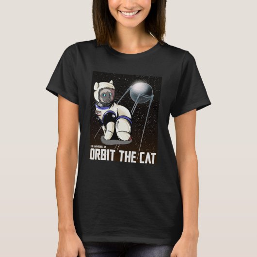 T-shirt Orbit le chat rétro (Devant)