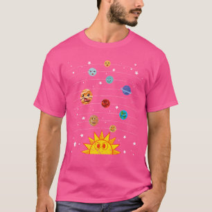 T-shirt Orbite Espace Cutané Planètes Univers Scientifique