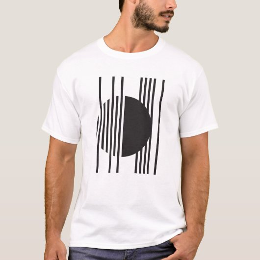 T-shirt Orbite rayée géométrique (Devant)