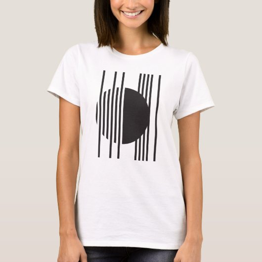 T-shirt Orbite rayée géométrique (Devant)