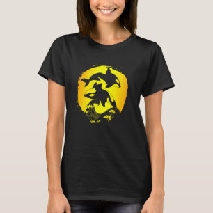 T-shirt Orca Animal  Animal Marin Vagues Orque Long 