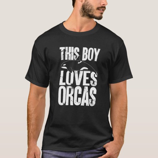 T-shirt Orca Ce Garçon Aime Les Orques Baleines (Devant)
