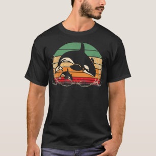 T-shirt Orca Famille Vintage Retro Art, Famille de tueuses