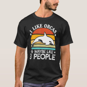 T-shirt Orca Graphique Pour Femmes Hommes Enfants Baleine