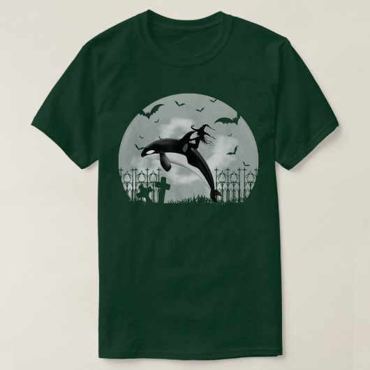 T-shirt Orca Killer Whale Moonlight Funny Halloween Costum (Design devant)