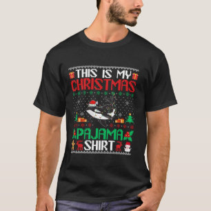 T-shirt Orca Noël Noël Noël Noël Pyjama Chemise Santa Hat