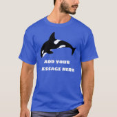 T-shirt Orca noir et blanc, Killer Whale message personnal (Devant)