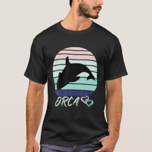 T-shirt Orca Retro Art Vintage, Cadeau de baleine tueuse